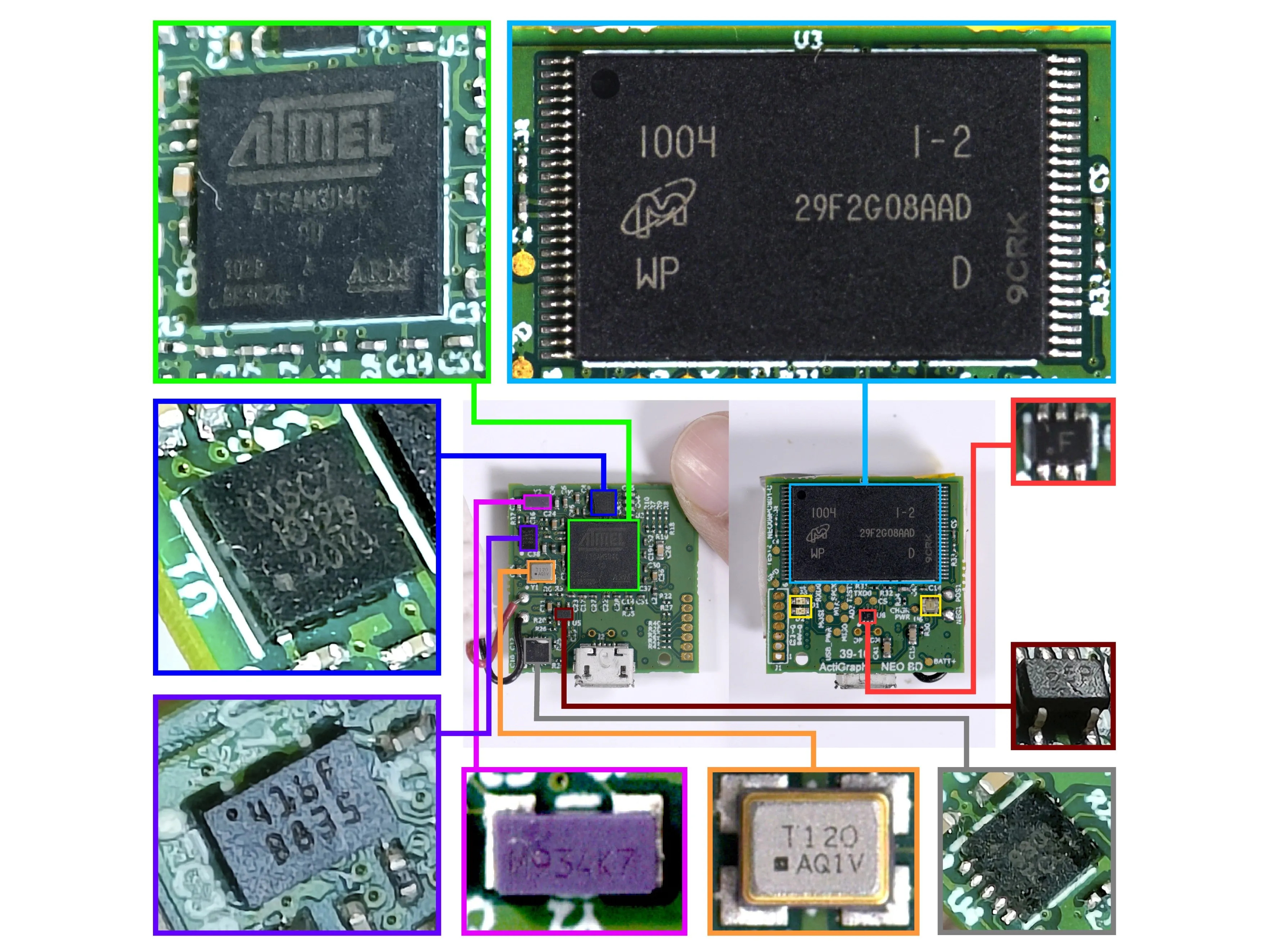 ActiGraph GT3X-plus Teardown, изучение печатной платы: шаг 7, изображение 3 из 3