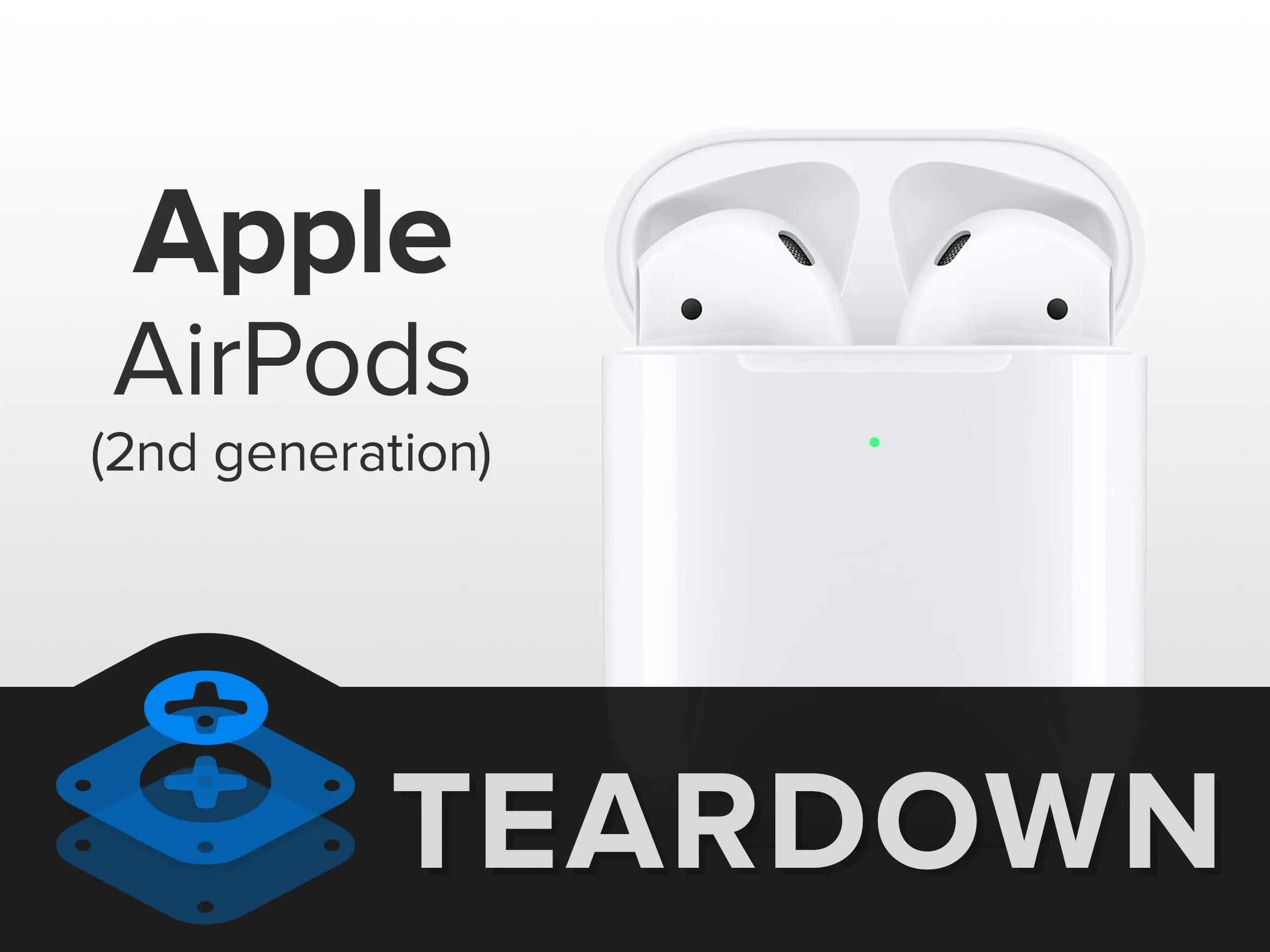 Разборка AirPods 2, разборка AirPods 2: шаг 1, изображение 1 из 3