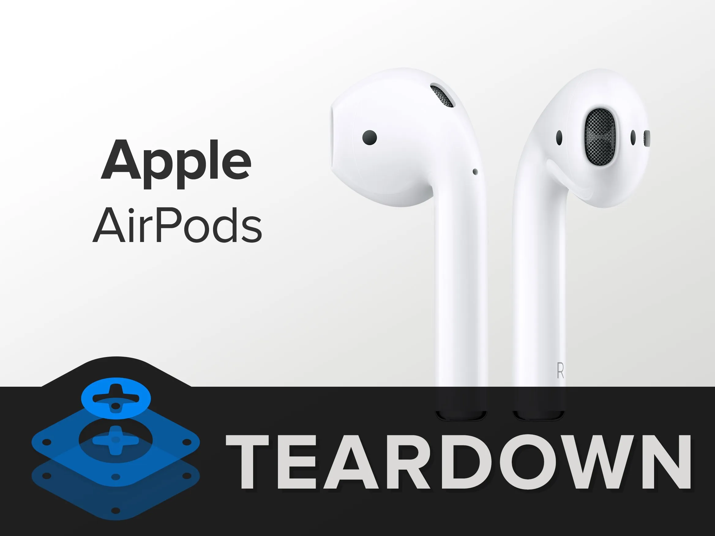 Разборка AirPods, разборка AirPods: шаг 1, изображение 1 из 2