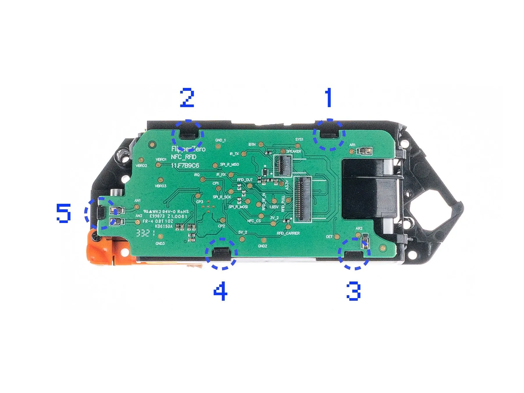 Flipper Zero Teardown, извлечение платы NFC RFID: шаг 17, изображение 1 из 1