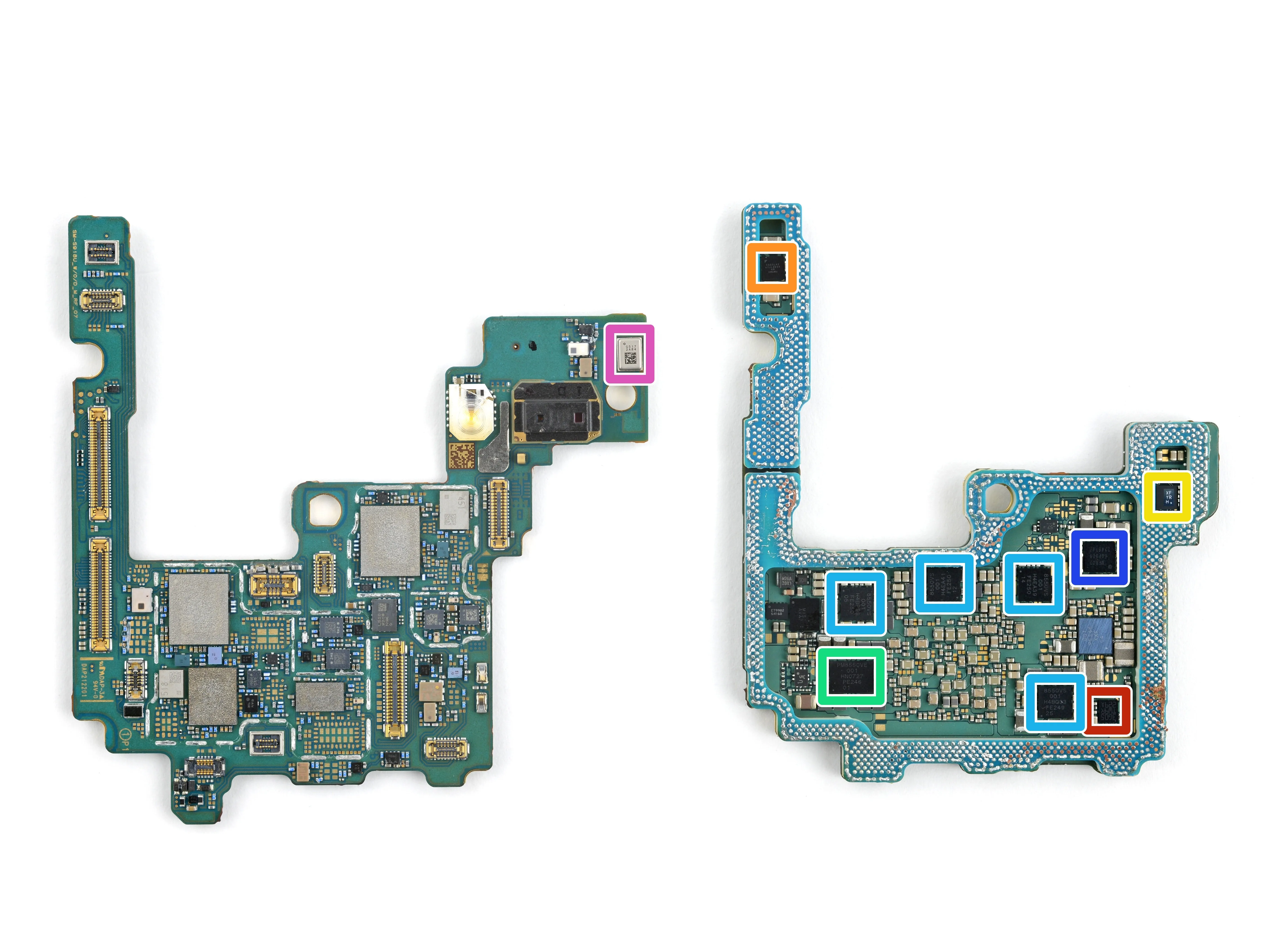 Идентификатор микросхемы Galaxy S23 Ultra, сторона 2 основной платы: шаг 5, изображение 1 из 1