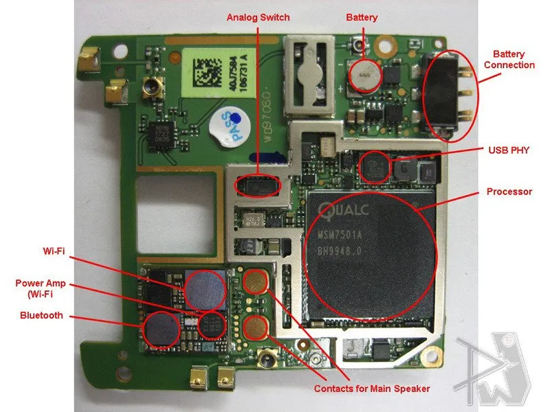 HTC Touch Pro CDMA Teardown: шаг 6, изображение 1 из 1