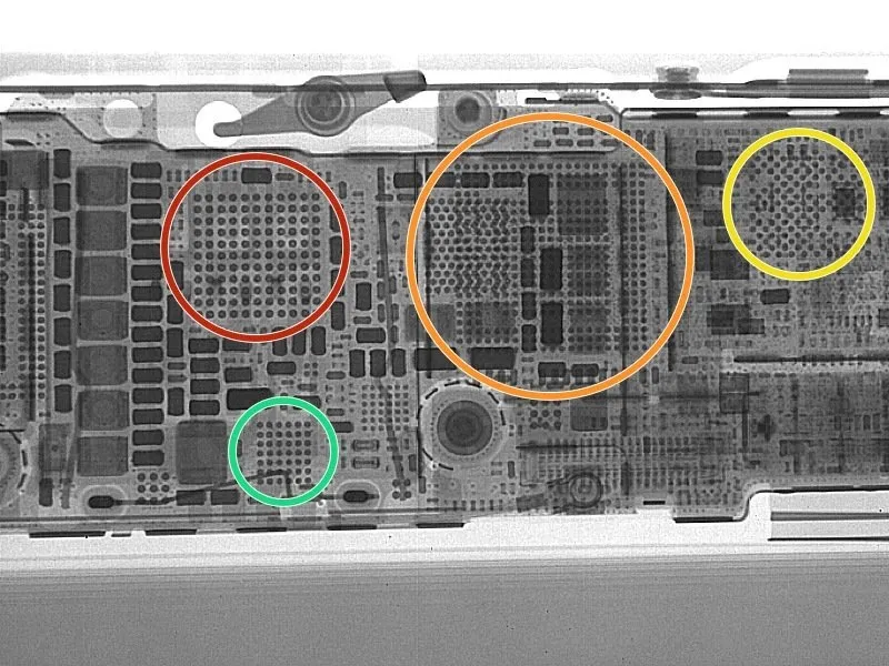 Разборка iPhone 5S с помощью рентгена: шаг 3, изображение 1 из 1