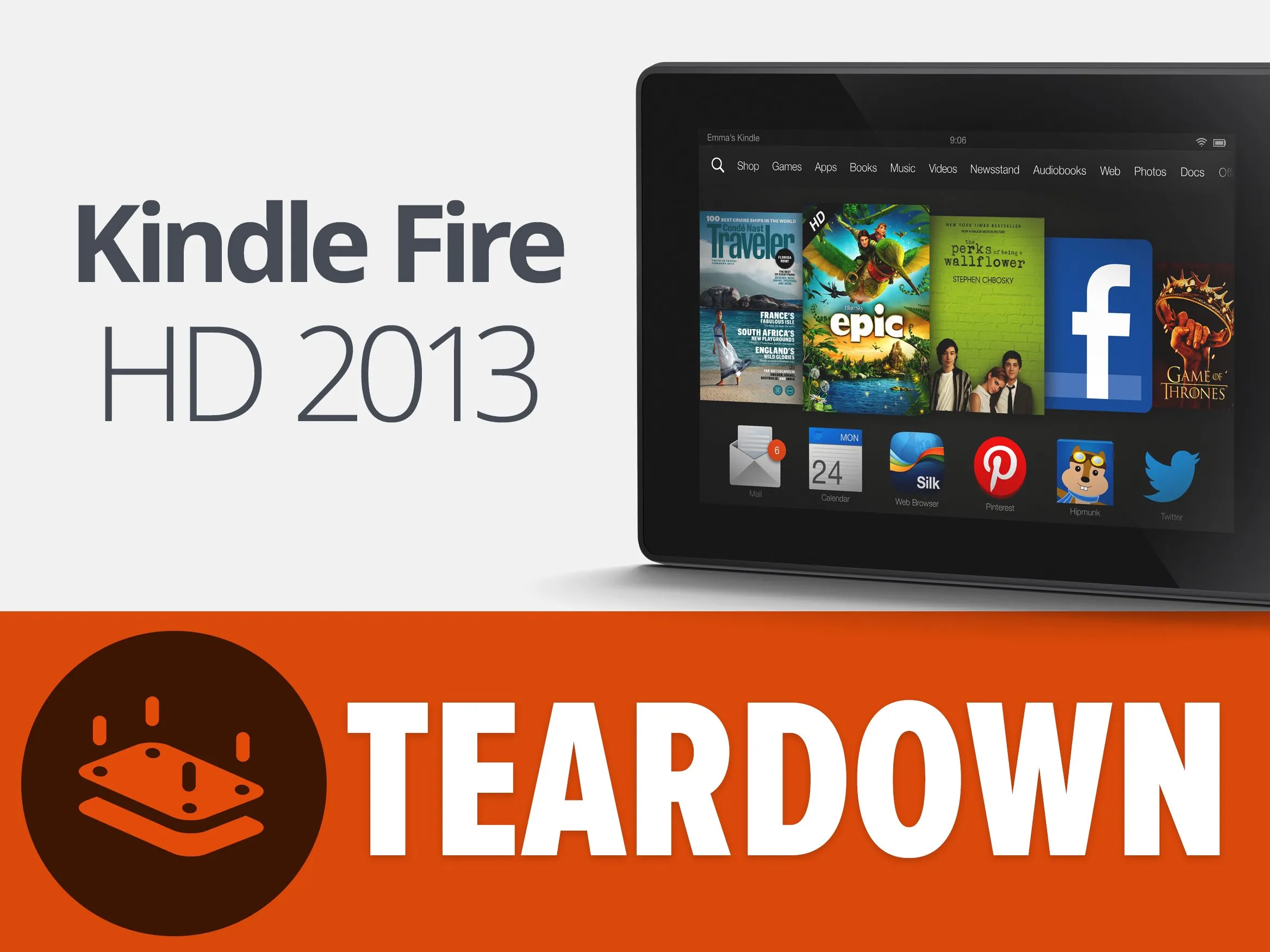 Kindle Fire HD 2013 Teardown, Kindle Fire HD 2013 Teardown: шаг 1, изображение 1 из 2