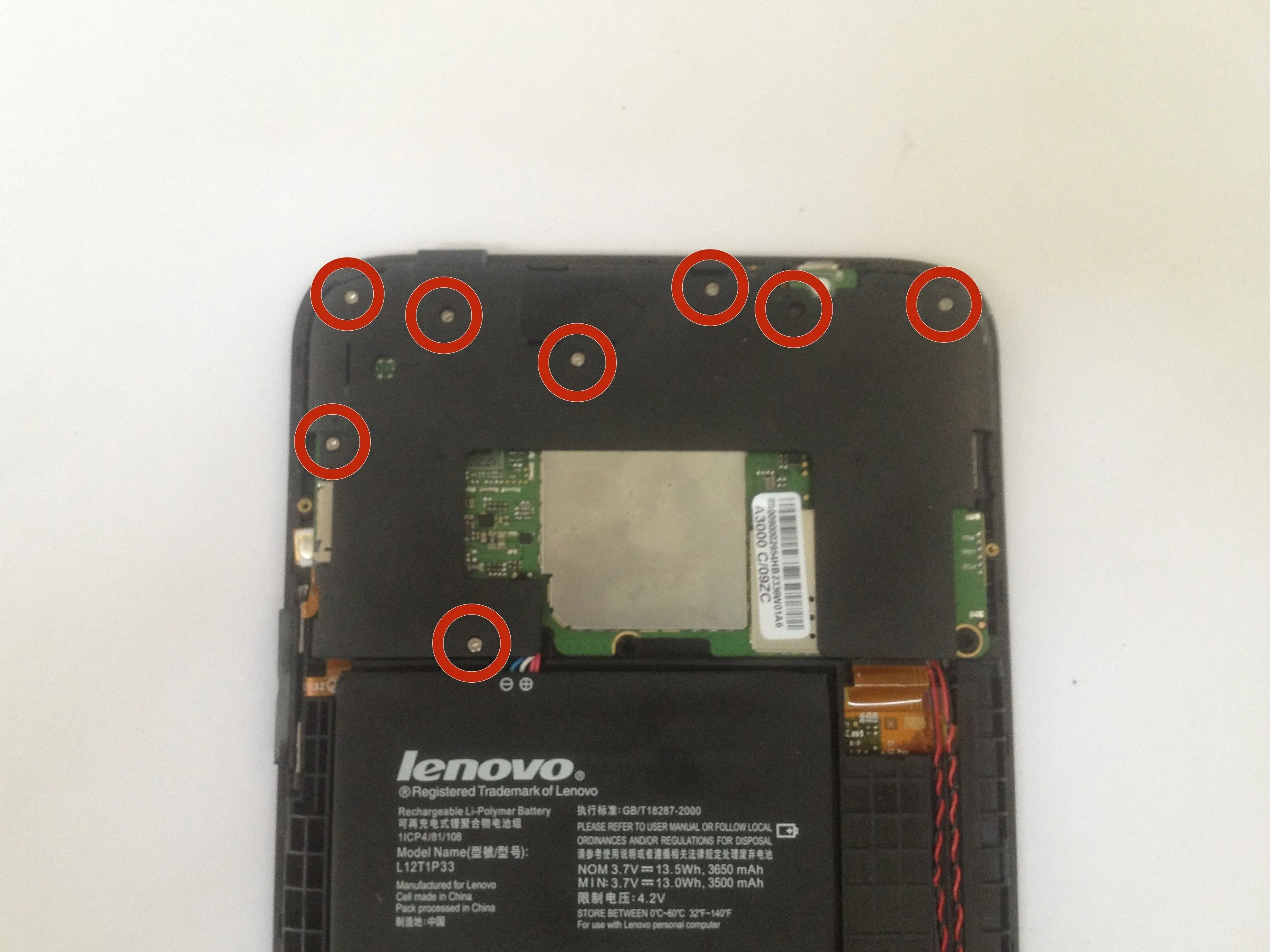 Lenovo Ideatab A1000 Teardown / Разборка / Разборка: шаг 2, изображение 1 из 3