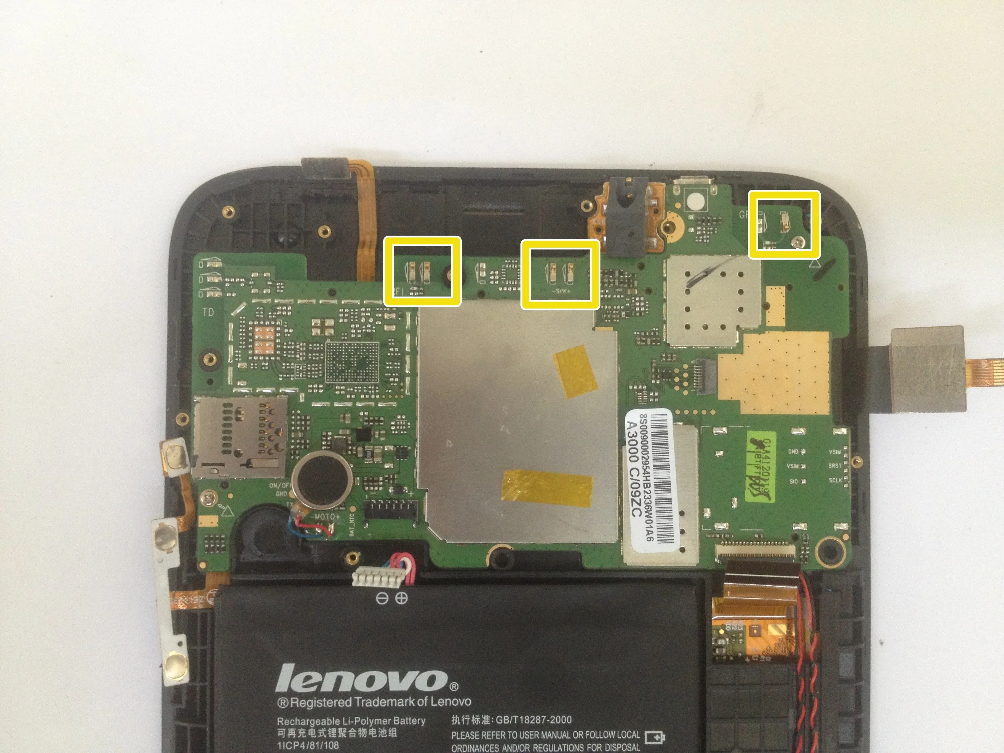 Lenovo Ideatab A1000 Teardown / Разборка / Разборка: шаг 3, изображение 3 из 3