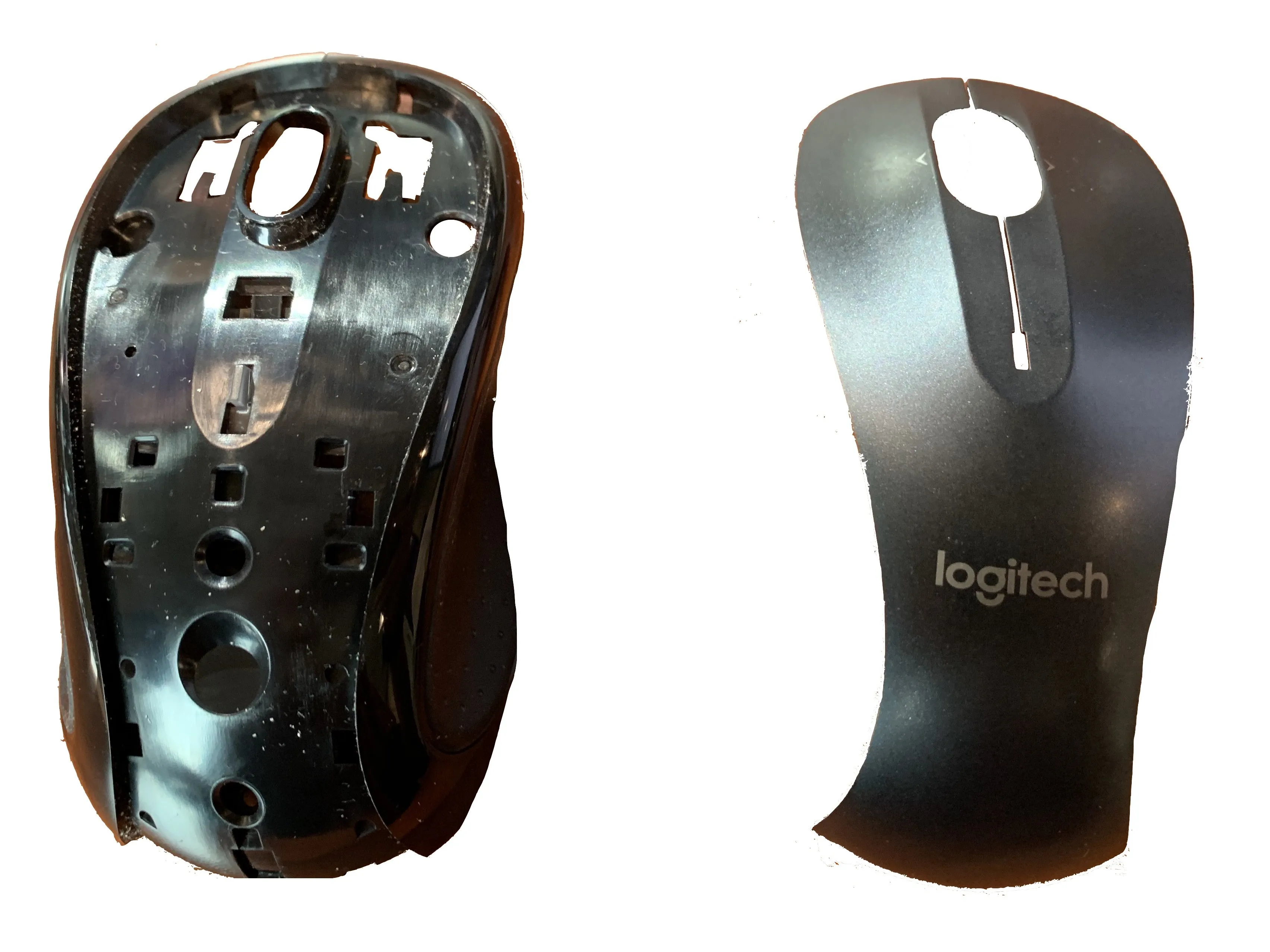 Разборка мыши Logitech M150, снятие крышки с кнопками: шаг 6, изображение 2 из 2