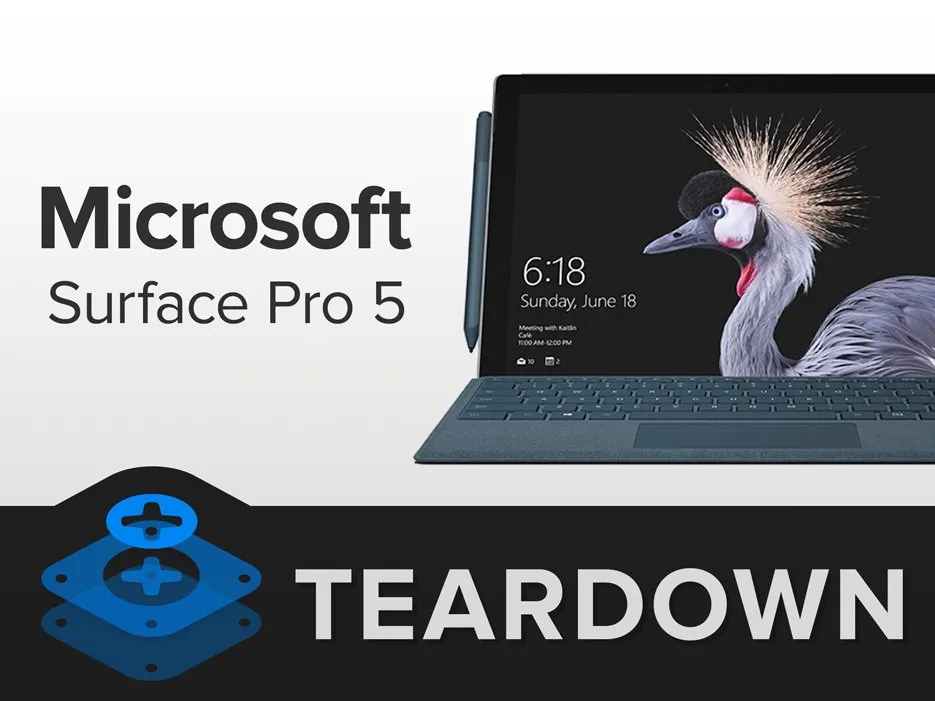 Microsoft Surface Pro 5 Teardown, Microsoft Surface Pro 5 Teardown: шаг 1, изображение 1 из 2