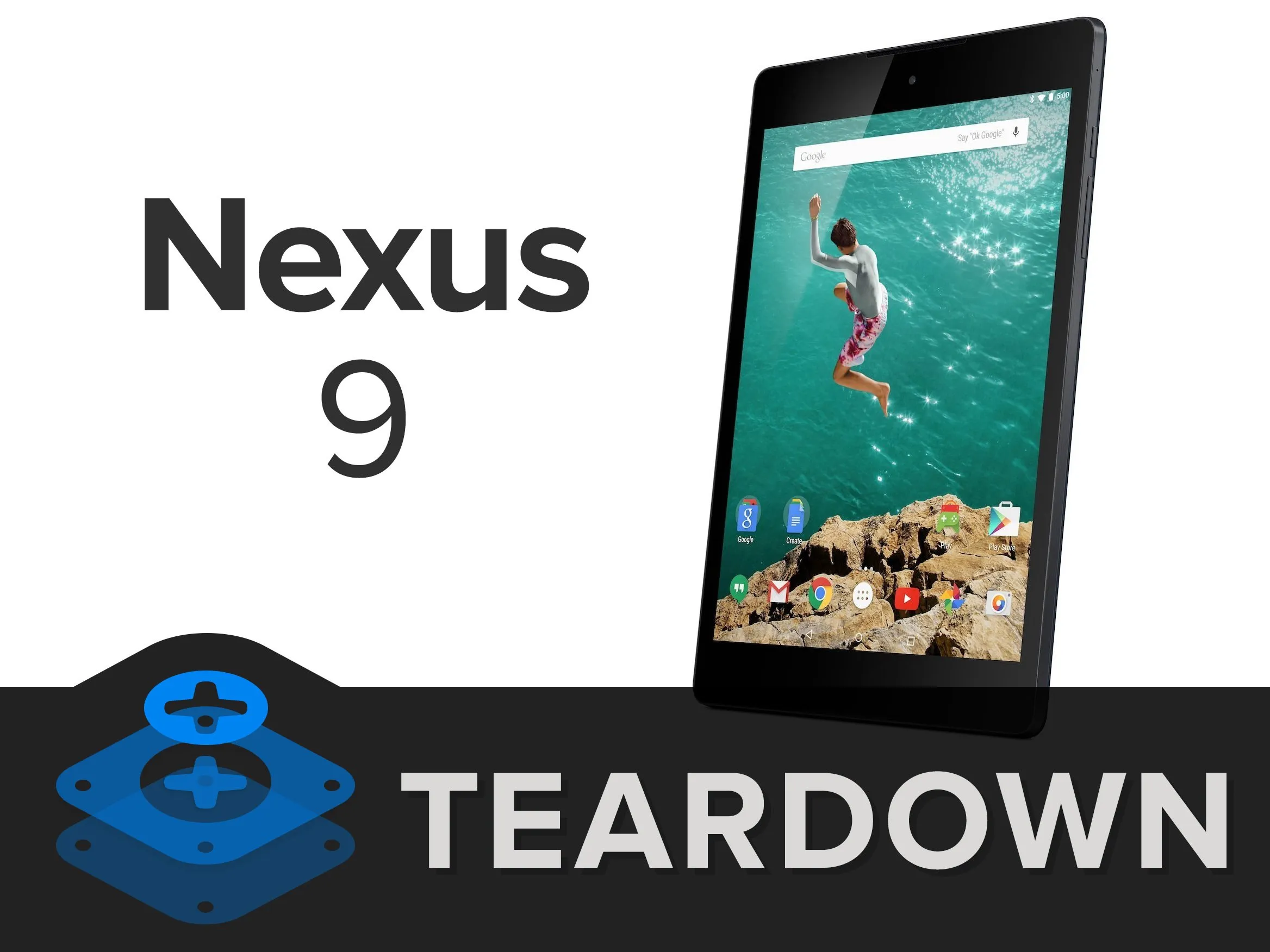 Разборка Nexus 9, разборка Nexus 9: шаг 1, изображение 1 из 3