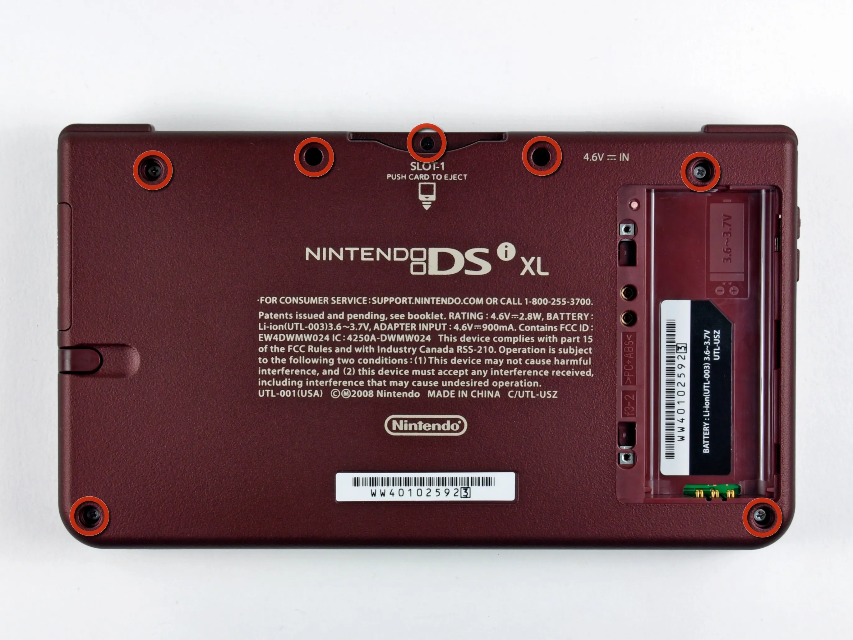 Разборка Nintendo DSi XL: шаг 7, изображение 1 из 1