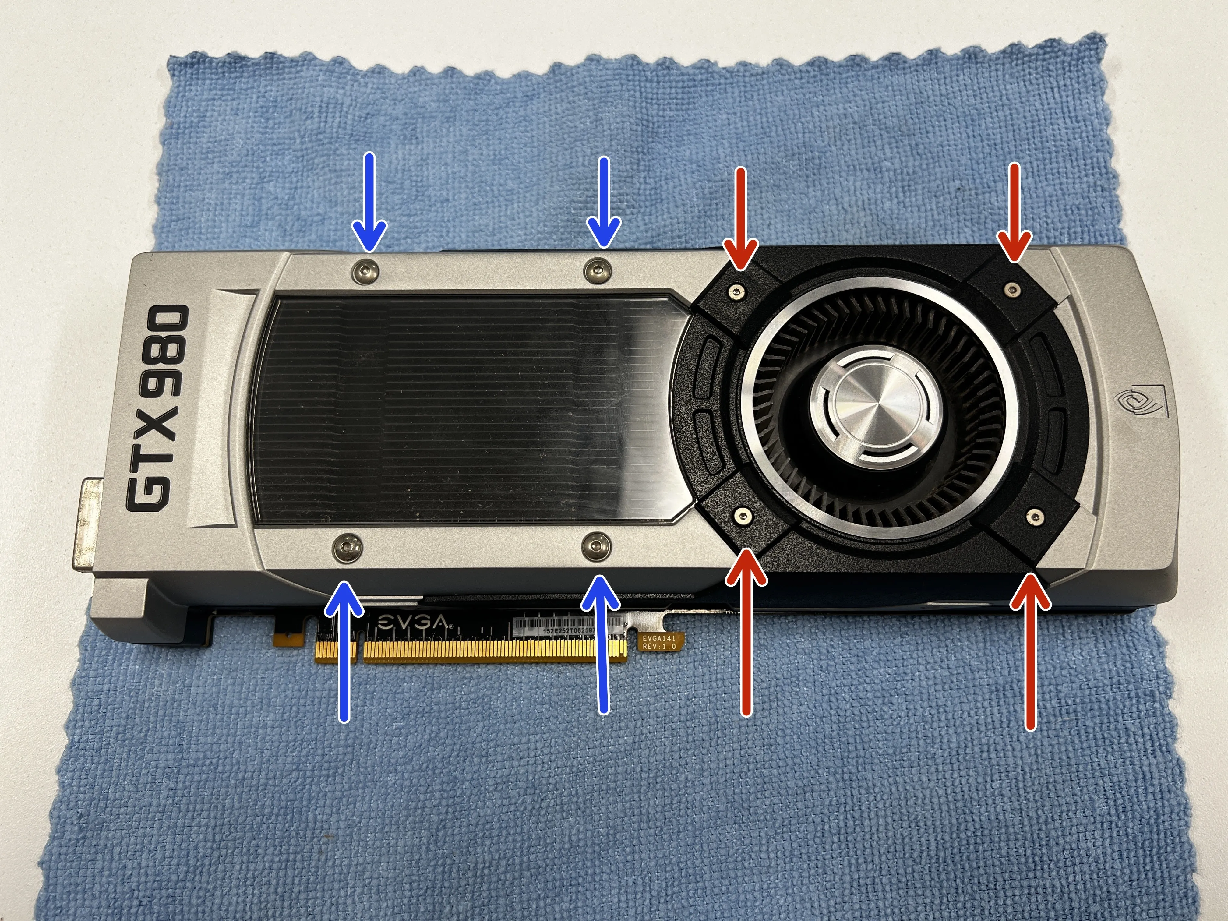 NVIDIA GTX 980 Founder's Edition Teardown, Remove the front panel screws: step 3, image 1 of 1