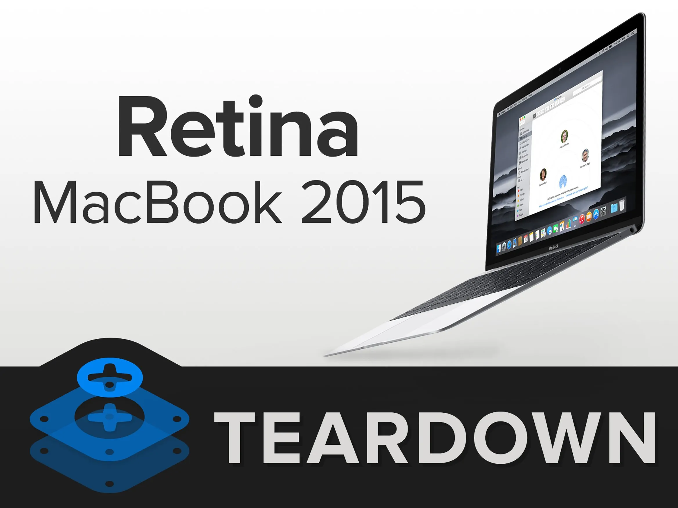 Разборка Retina MacBook 2015, разборка Retina MacBook 2015: шаг 1, изображение 1 из 2