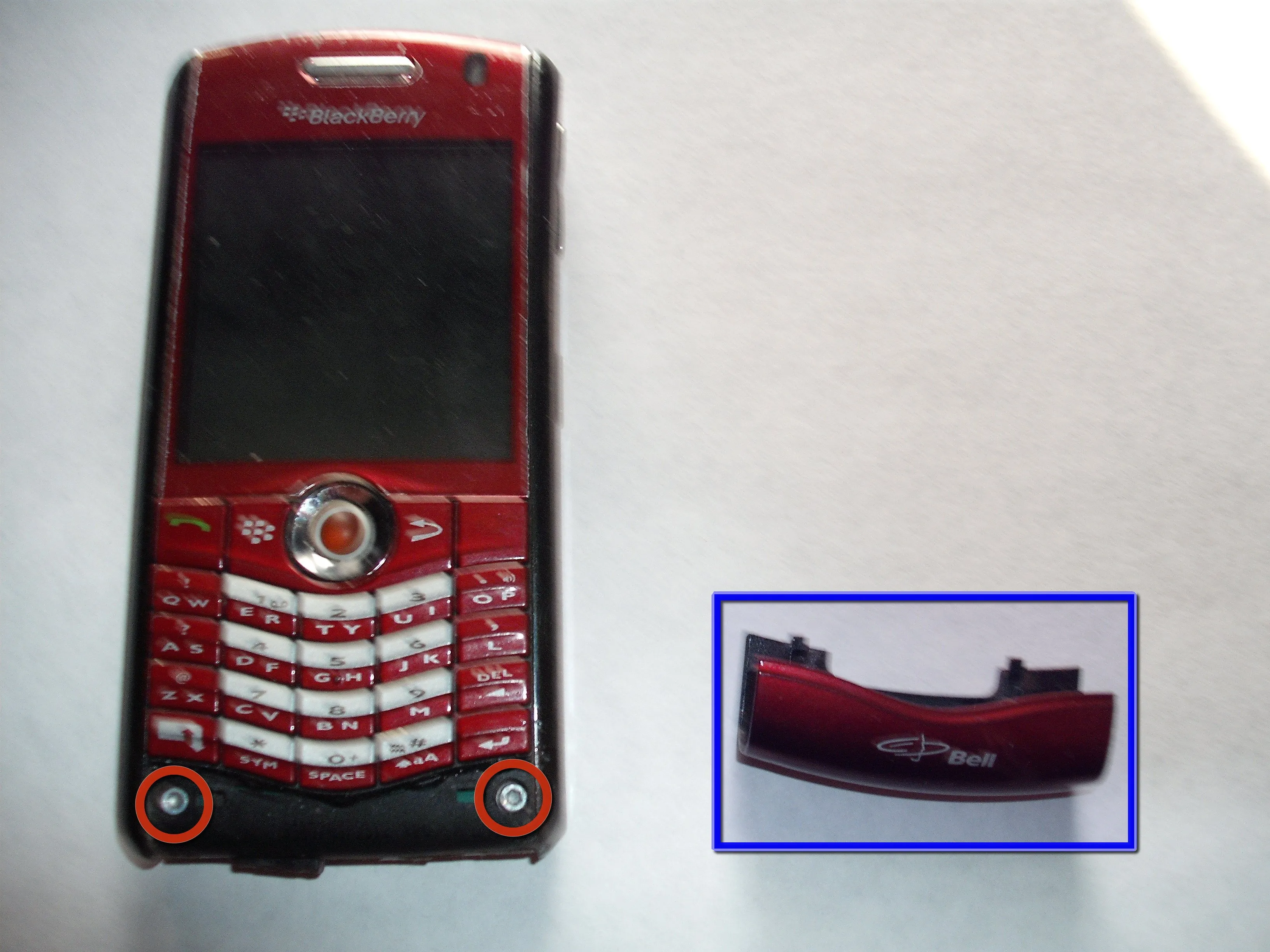 Разборка RIM Blackberry Pearl 8130: шаг 6, изображение 2 из 3