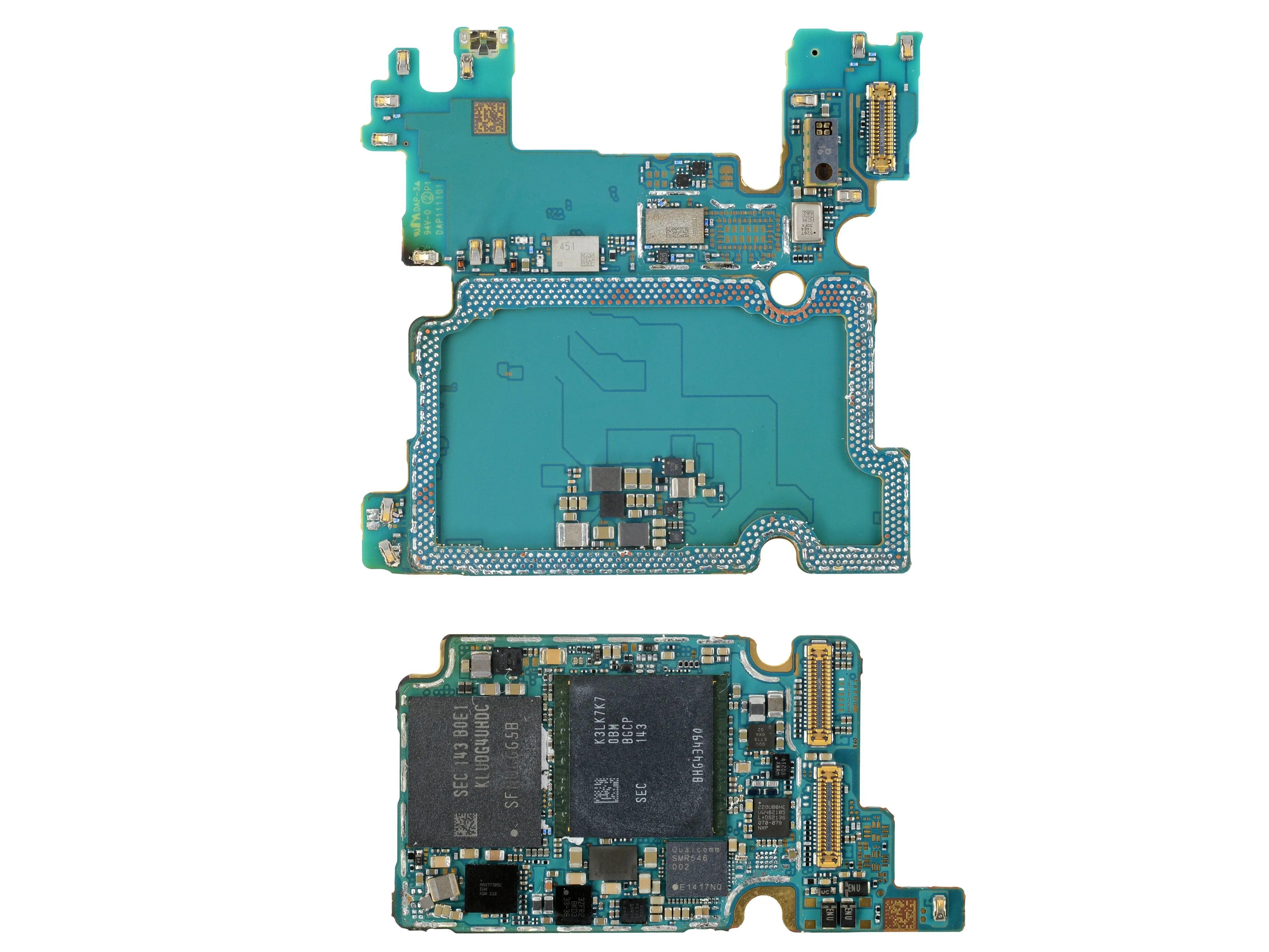 Идентификатор микросхемы Samsung Galaxy S22, сторона основной платы 1: шаг 1, изображение 2 из 2