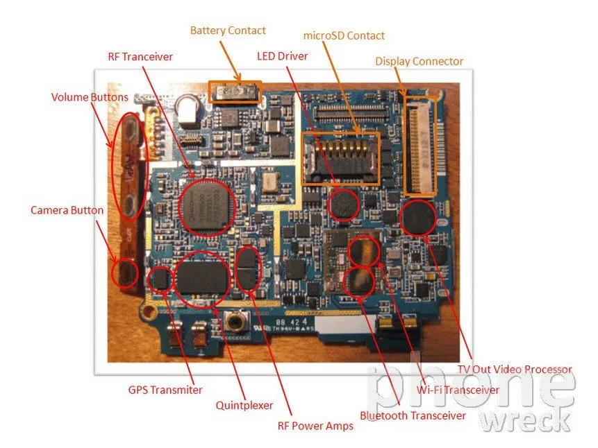 Разборка Samsung Omnia i910: шаг 7, изображение 1 из 1