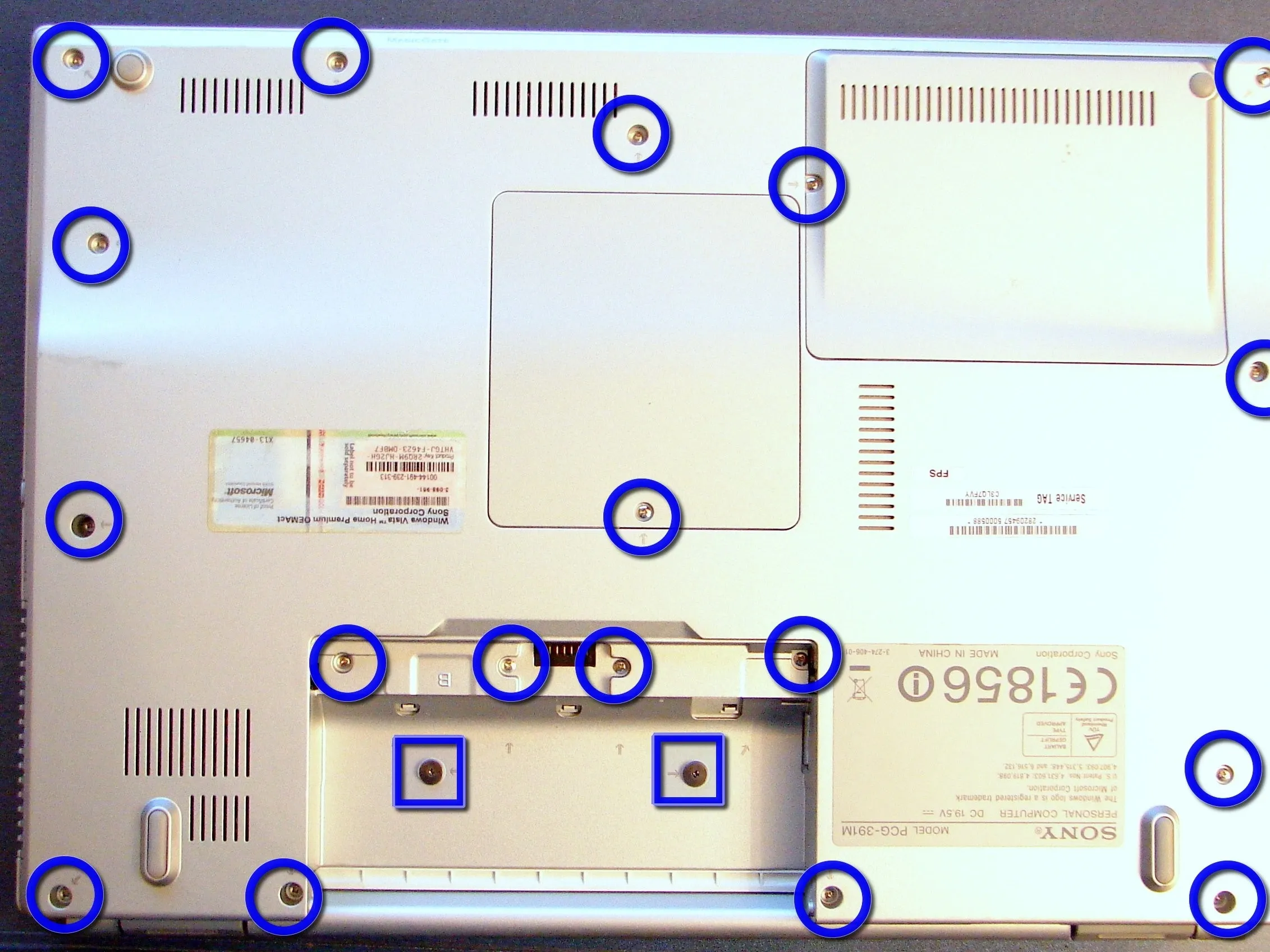 Разборка Sony Vaio FZ