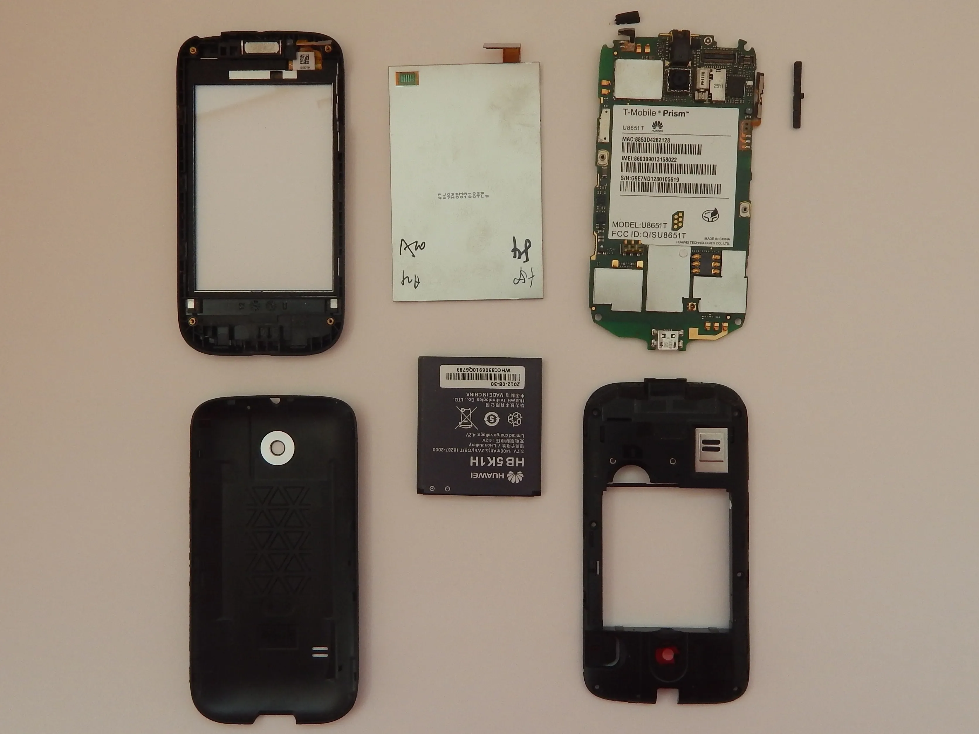 Разборка T-Mobile Huawei Prism U8651T